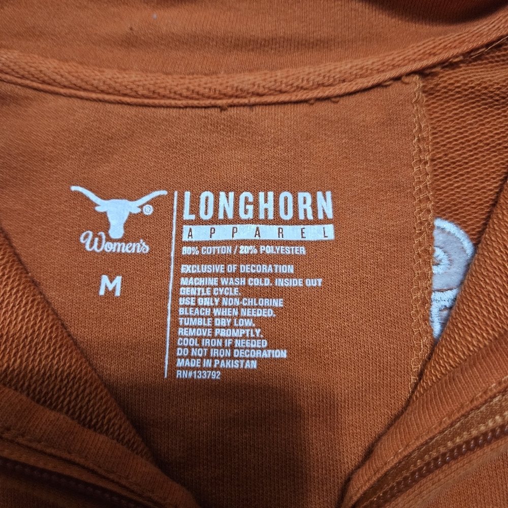 Women's Quarter-Zip Pullover Jacket - Burnt Orange - Picture 3 of 5